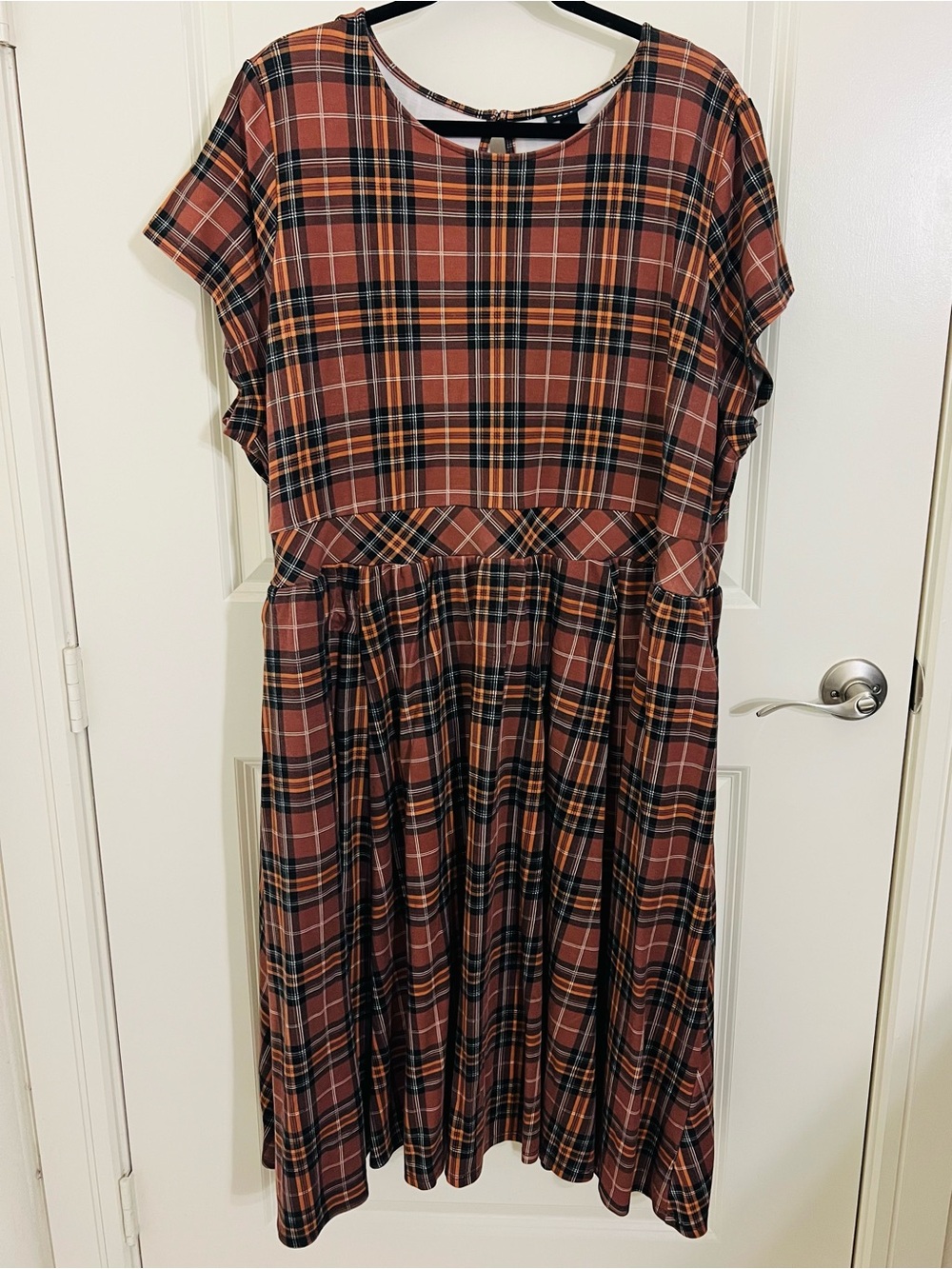 torrid Rust Plaid Midi Dress